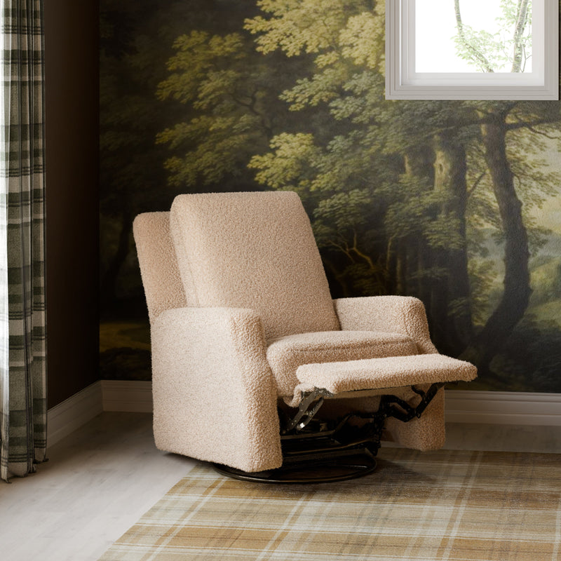 M22287CSG,Crewe Recliner and Swivel Glider in Chai Shearling