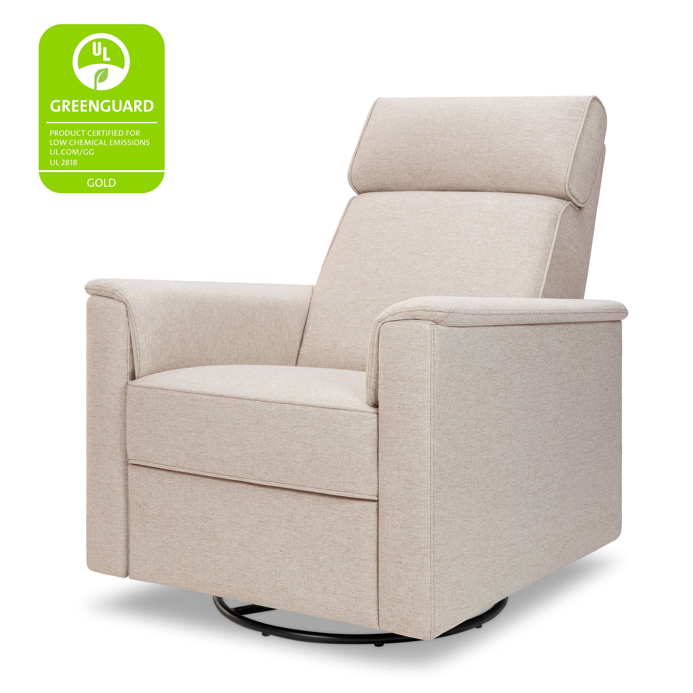 M17183PBEW,Willa Deluxe Power Glider Recliner w/Heat&Massage in Performance Beach Eco-Weave