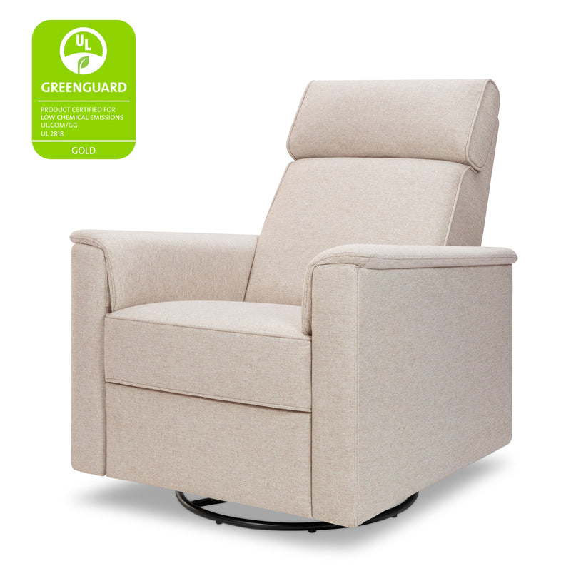 M17183PBEW,Willa Deluxe Power Glider Recliner w/Heat&Massage in Performance Beach Eco-Weave