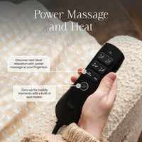 M17183PWB,Willa Deluxe Power Glider Recliner w/Heat&Massage in Performance Ivory Boucle