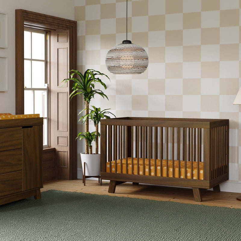 M4201NL,Hudson 3-in-1 Convertible Crib w/Toddler Bed Conversion Kit in Natural Walnut