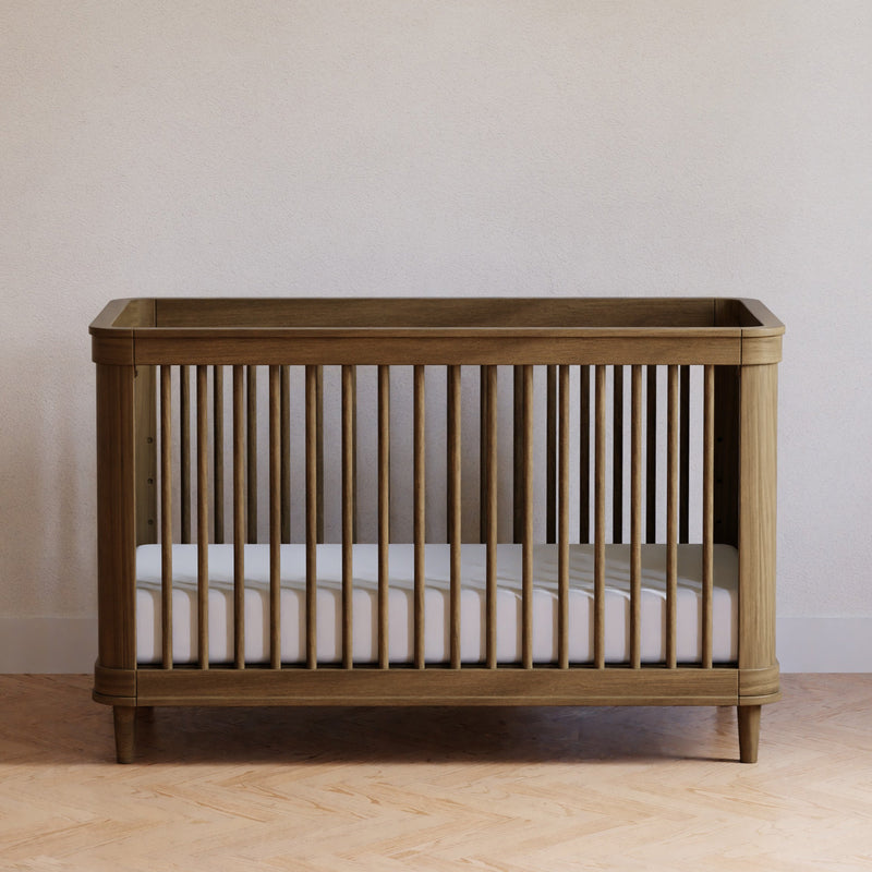 M23701NLBC,Marin with Cane 3-in-1 Convertible Crib in Natural Walnut and Blonde Cane