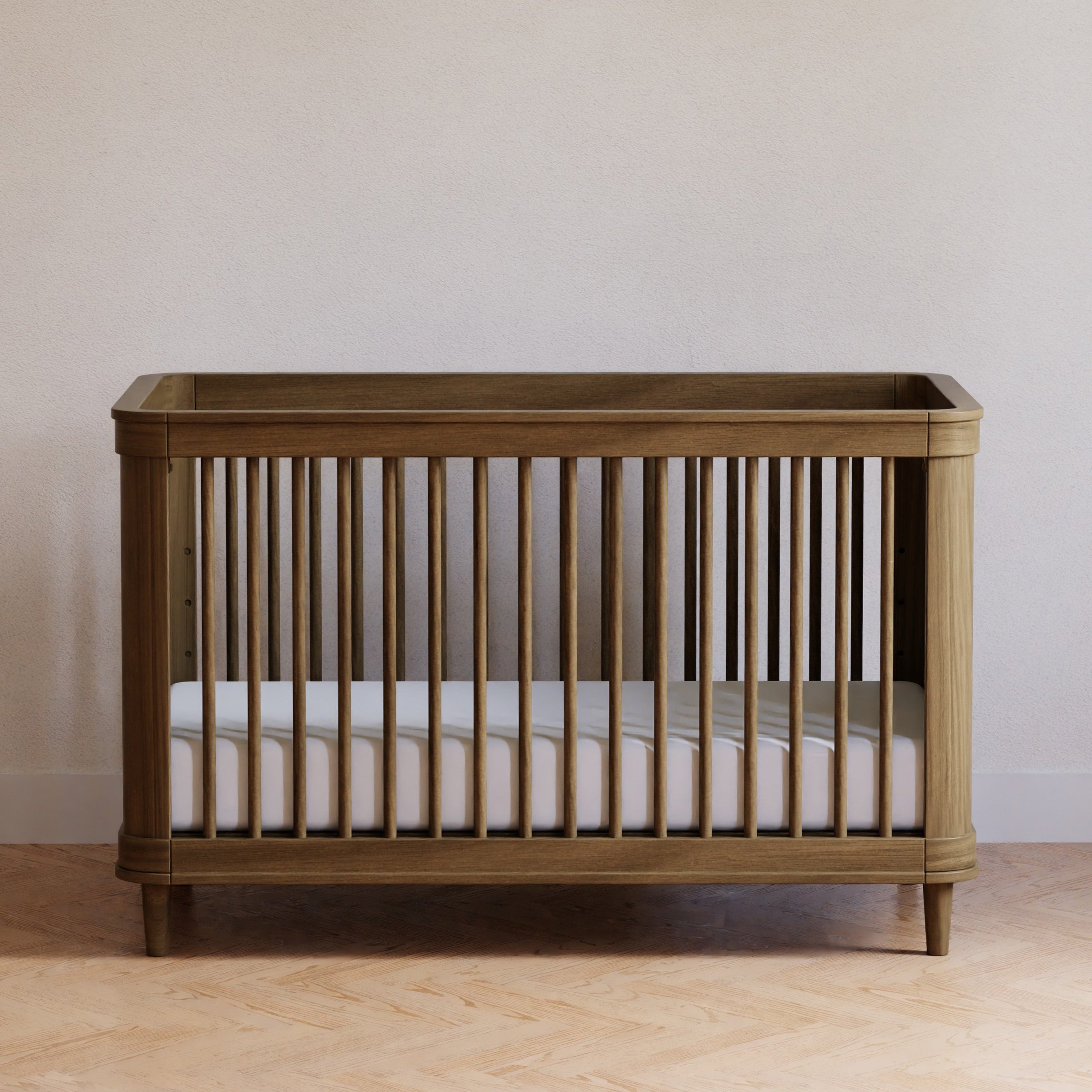 M23701NLBC,Marin with Cane 3-in-1 Convertible Crib in Natural Walnut and Blonde Cane