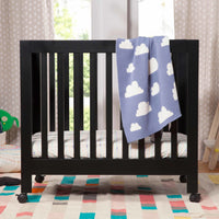 M6698B,Origami Mini Crib in Black Finish