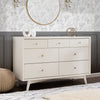 M15916RW,Palma 7-Drawer Double Dresser  Assembled in Warm White