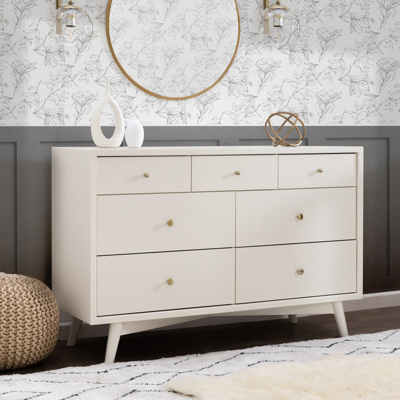 M15916RW,Palma 7-Drawer Double Dresser  Assembled in Warm White