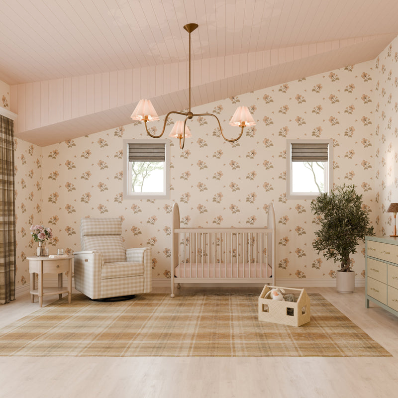 M17182TGH,Willa Pro Power Glider Recliner w/ Power Lumbar in Tan Gingham