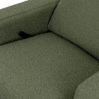 M22287OBLB,Crewe Recliner and Swivel Glider in Olive Boucle w/Light Wood Base