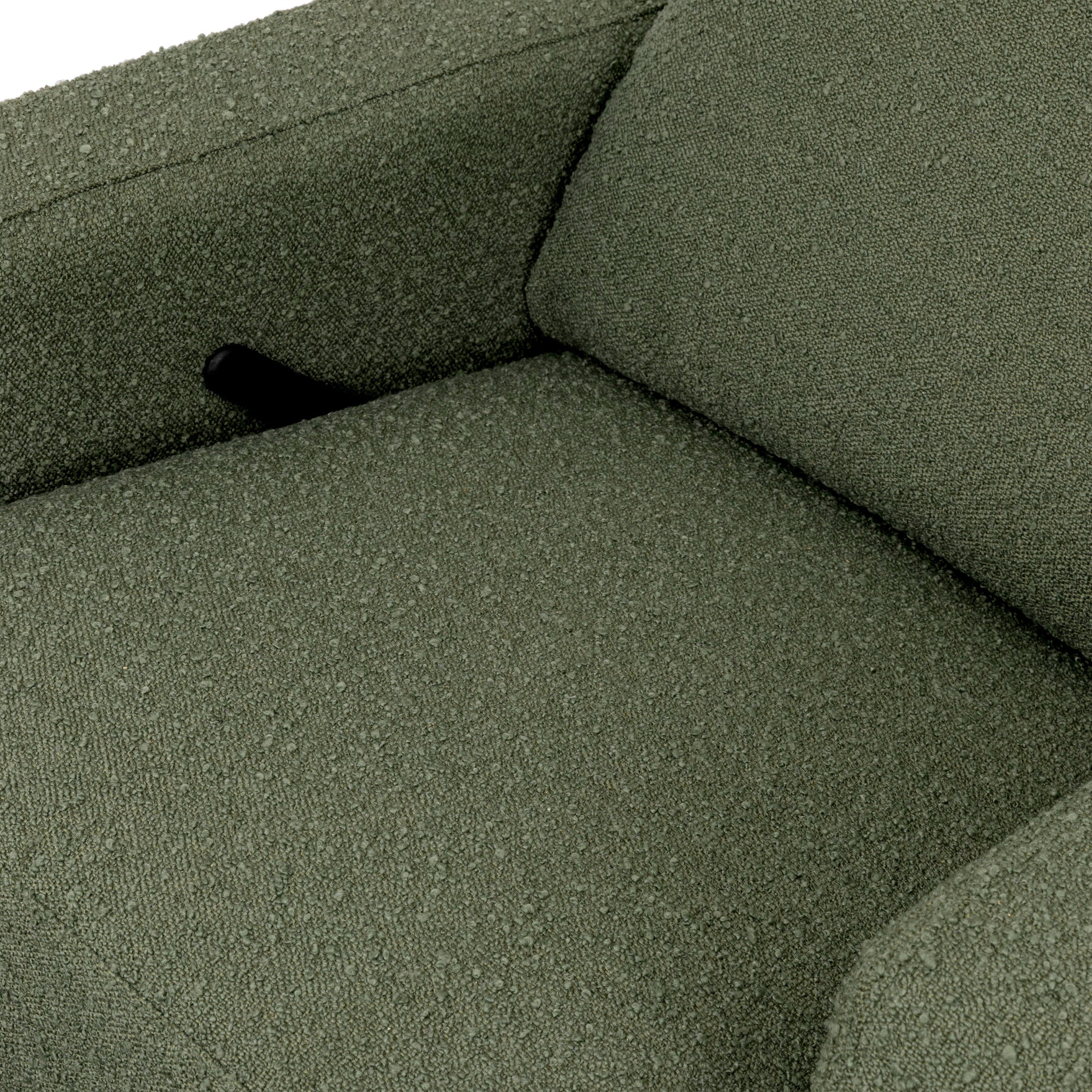 M22287OBLB,Crewe Recliner and Swivel Glider in Olive Boucle w/Light Wood Base