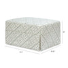 M21785GLT,Sarah Flint x Namesake Crawford Gliding Ottoman in Green Lattice Performance Eco-Weave