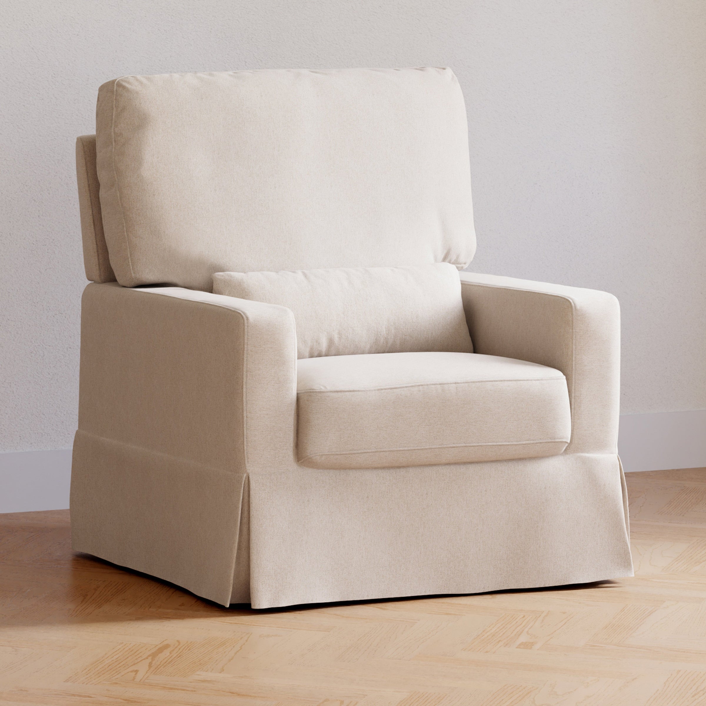 M21787PBEW,Crawford Pillowback Comfort Swivel Glider in Performance Beach Eco-Weave