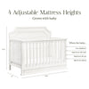 M10701RW,Emma Regency 4-in-1 Convertible Crib in Warm White