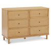 M23716HYHC,Marin with Cane 6 Drawer Assembled Dresser in Honey and Honey Cane