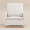 M20984PCMEWLB,Cali Pillowback Chair and a Half Glider in Performance Cream Eco-Weave w/ Light Wood Base