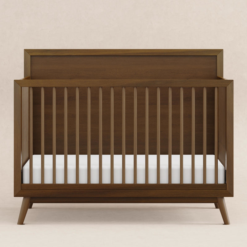 M15901NL,Palma Mid-Century 4-in-1 Convertible Crib w/Toddler Bed Conversion in Natural Walnut