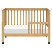 M6601HY,Maki Full-Size Folding Crib w/ Toddler Bed Conversion Kit in Honey