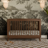 M5801NL,Scoot 3-in-1 Convertible Crib w/Toddler Bed Conversion Kit in Natural Walnut