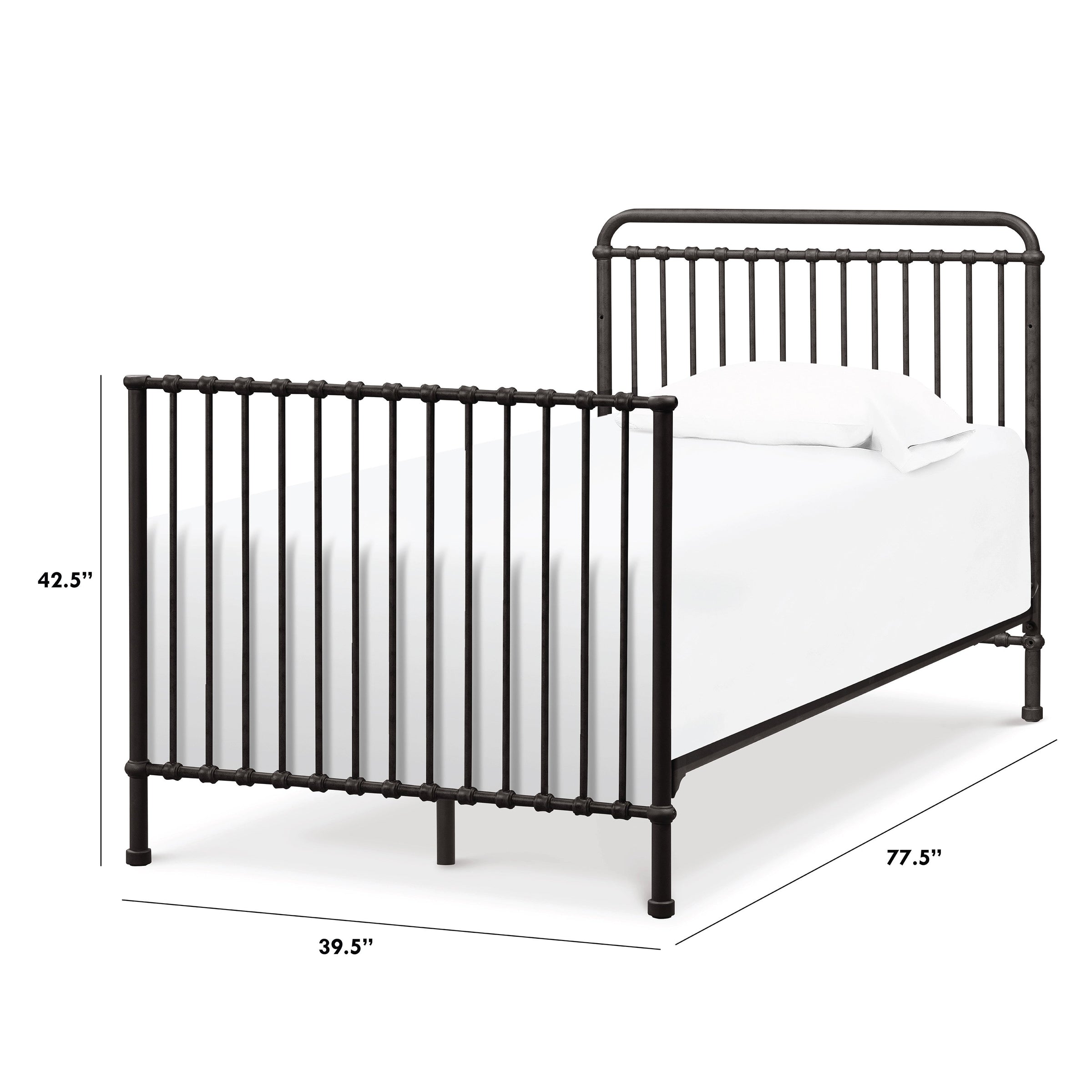 M15389UR,Twin Size Conversion Kit for Winston Mini Crib in Vintage Iron