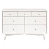 M15916RW,Palma 7-Drawer Double Dresser  Assembled in Warm White