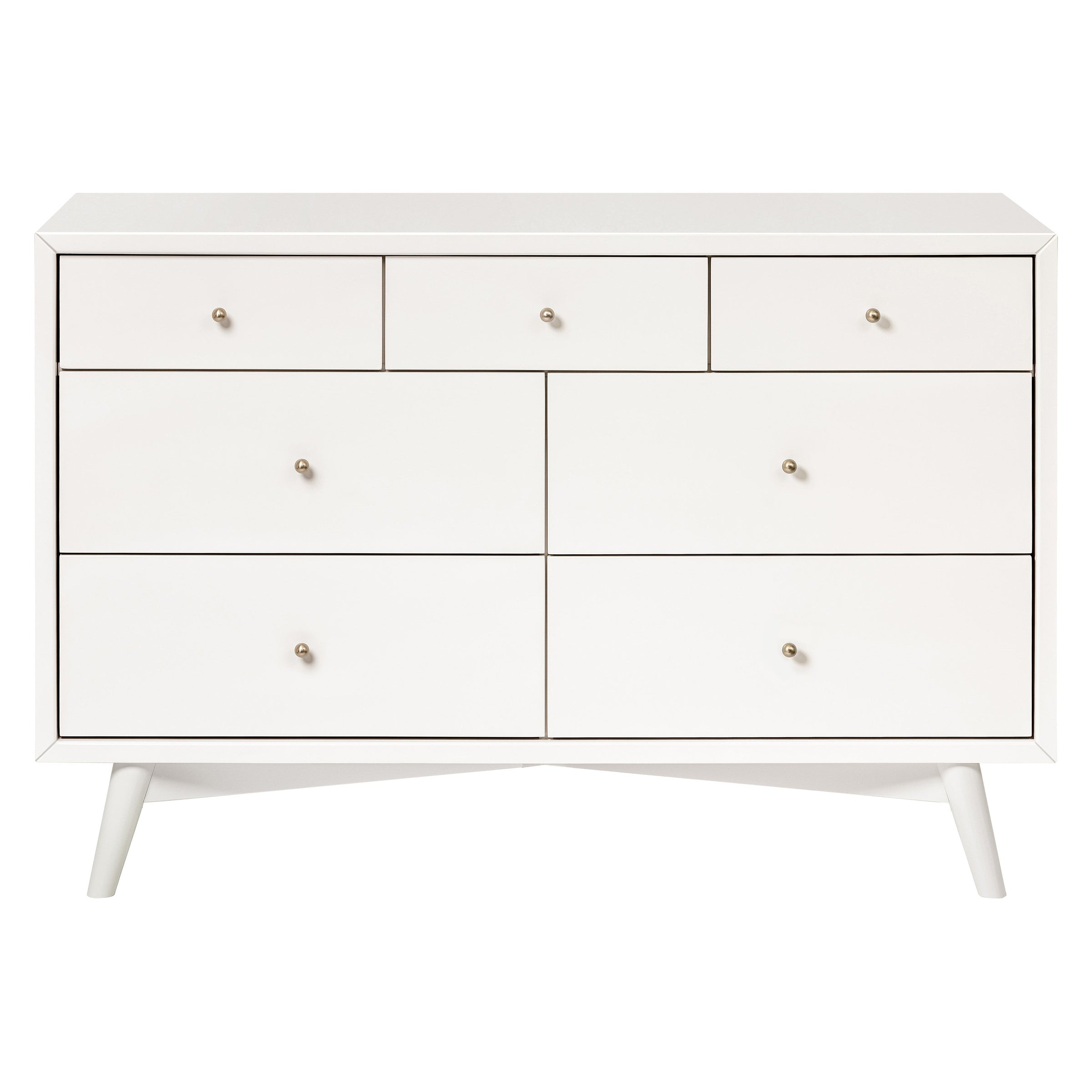 M15916RW,Palma 7-Drawer Double Dresser  Assembled in Warm White