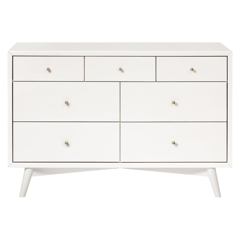 M15916RW,Palma 7-Drawer Double Dresser  Assembled in Warm White
