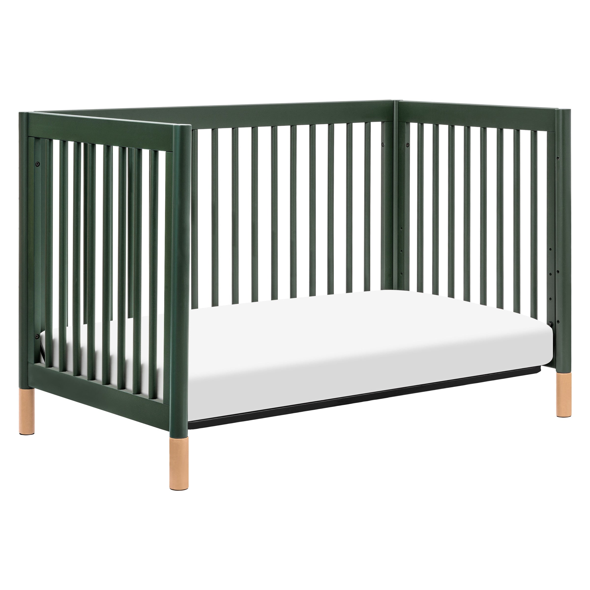 M12901FRGRBE,Gelato 4-in-1 Convertible Crib w/Toddler Bed Kit in Forest Green/Blonde Feet
