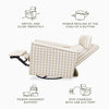 M17186TGH,Willa Plus Power Glider Recliner w/ Power Headrest in Tan Gingham