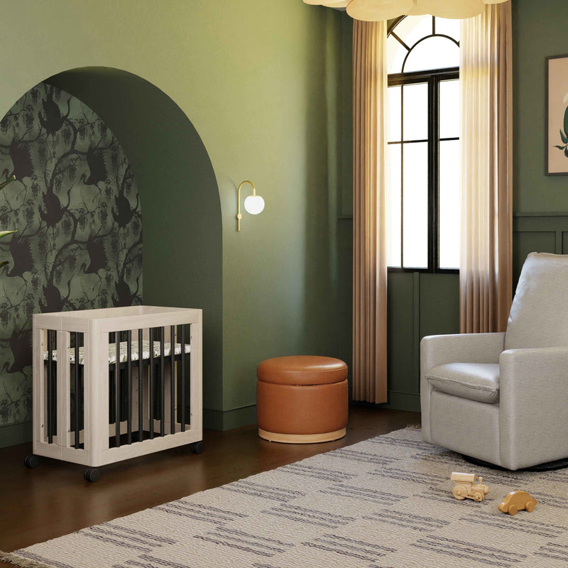 M23401NXB,Yuzu 8-in-1 Convertible Crib w/All-Stages Conversion in Washed Natural/Black