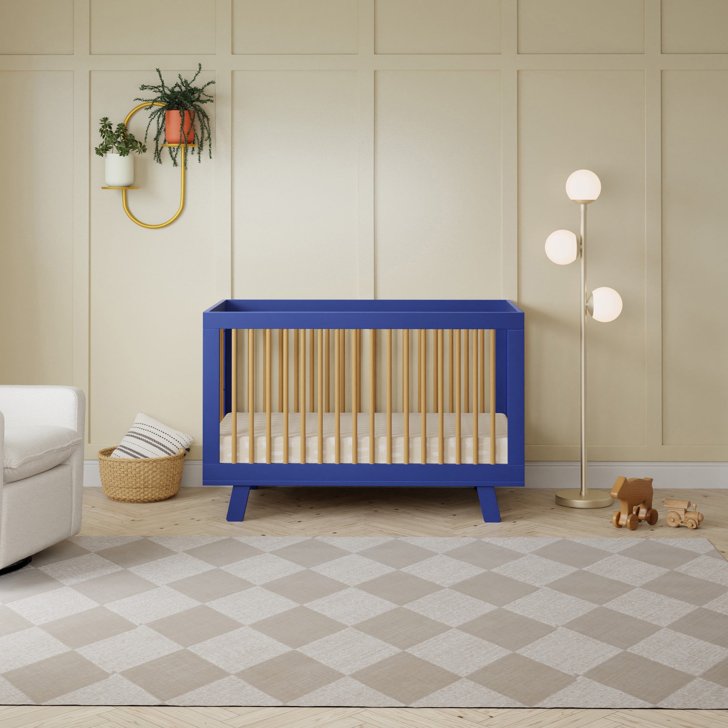 M4201CBTHY,Hudson 3-in-1 Convertible Crib w/Toddler Bed Conversion Kit in Cobalt/Honey