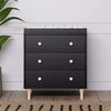 M9023BNX,Lolly 3-Drawer Changer Dresser w/Removable Changing Tray in Black/Washed Natural