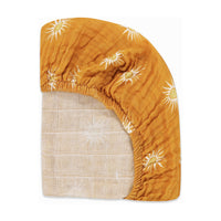 T26936,Golden Hour Muslin Mini Crib Sheet in GOTS Certified Organic Cotton