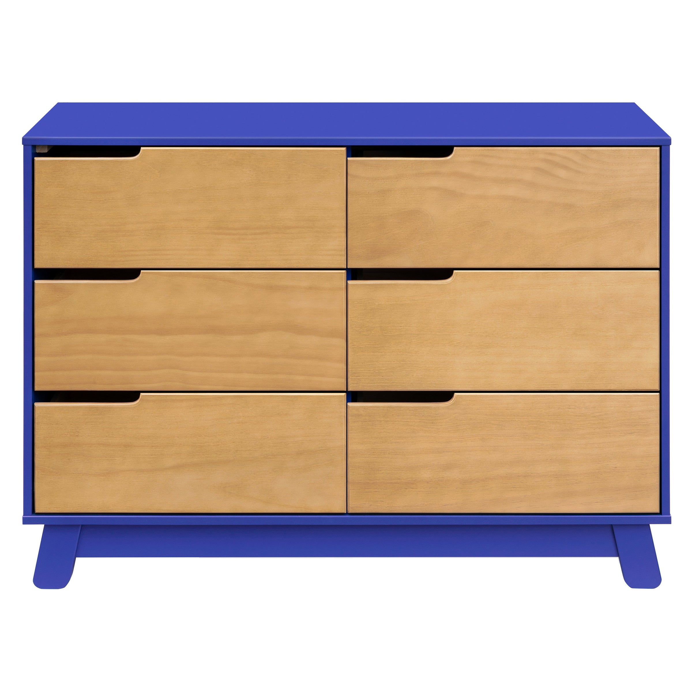 M4216CBTHY,Hudson 6-Drawer Double Dresser  Assembled in Cobalt and Honey