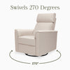 M17182PBEW,Willa Pro Power Glider Recliner w/ Power Lumbar in Performance Beach Eco-Weave
