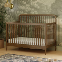 M7141NL,Liberty 4-in-1 Convertible Spindle Crib in Natural Walnut