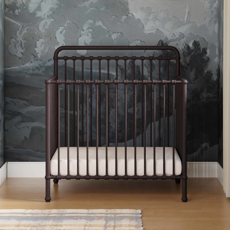 M15398UR,Winston 4-in-1 Convertible Mini Crib in Vintage Iron