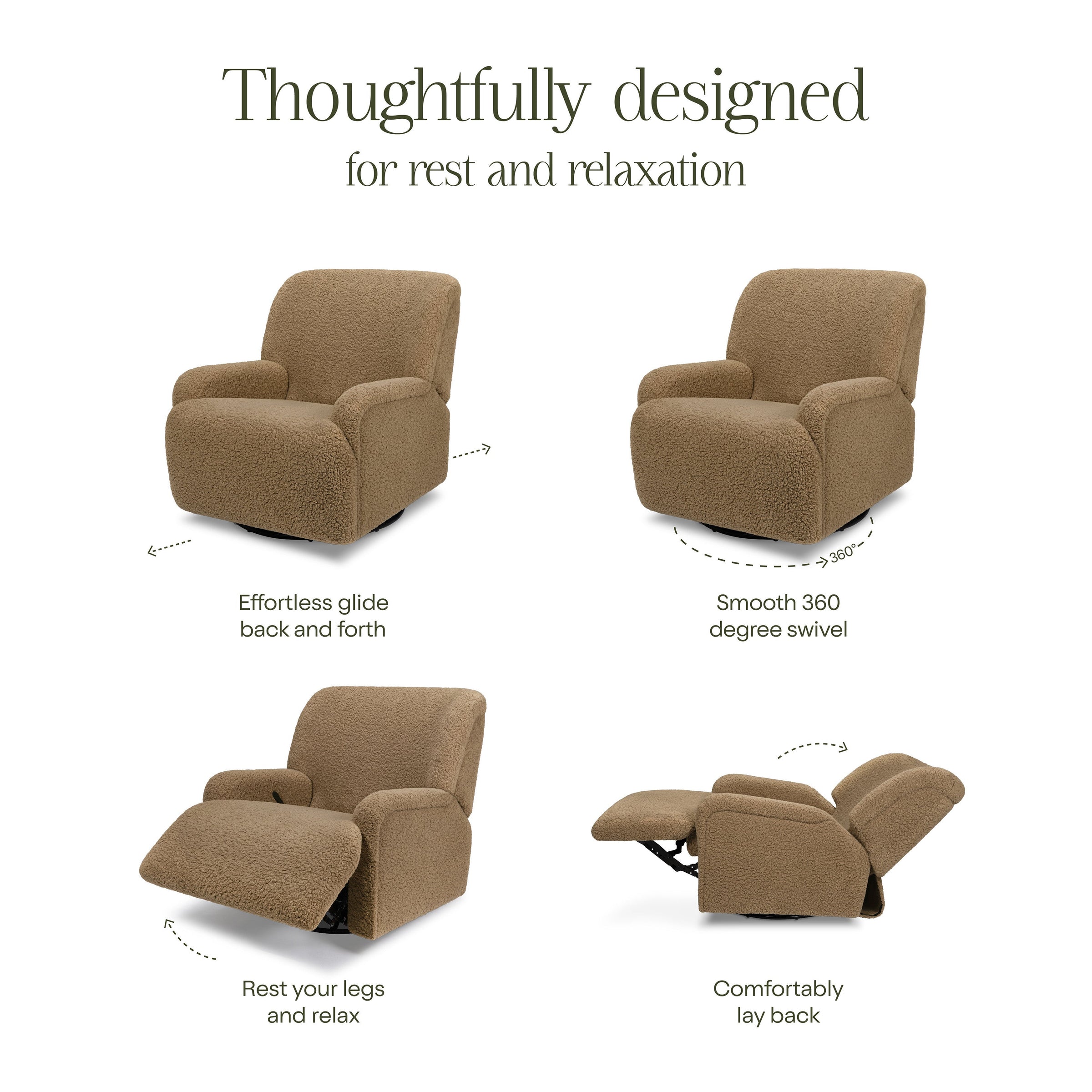 M27687CTS,Winslow Extra Wide Recliner and Swivel Glider in Cortado Shearling