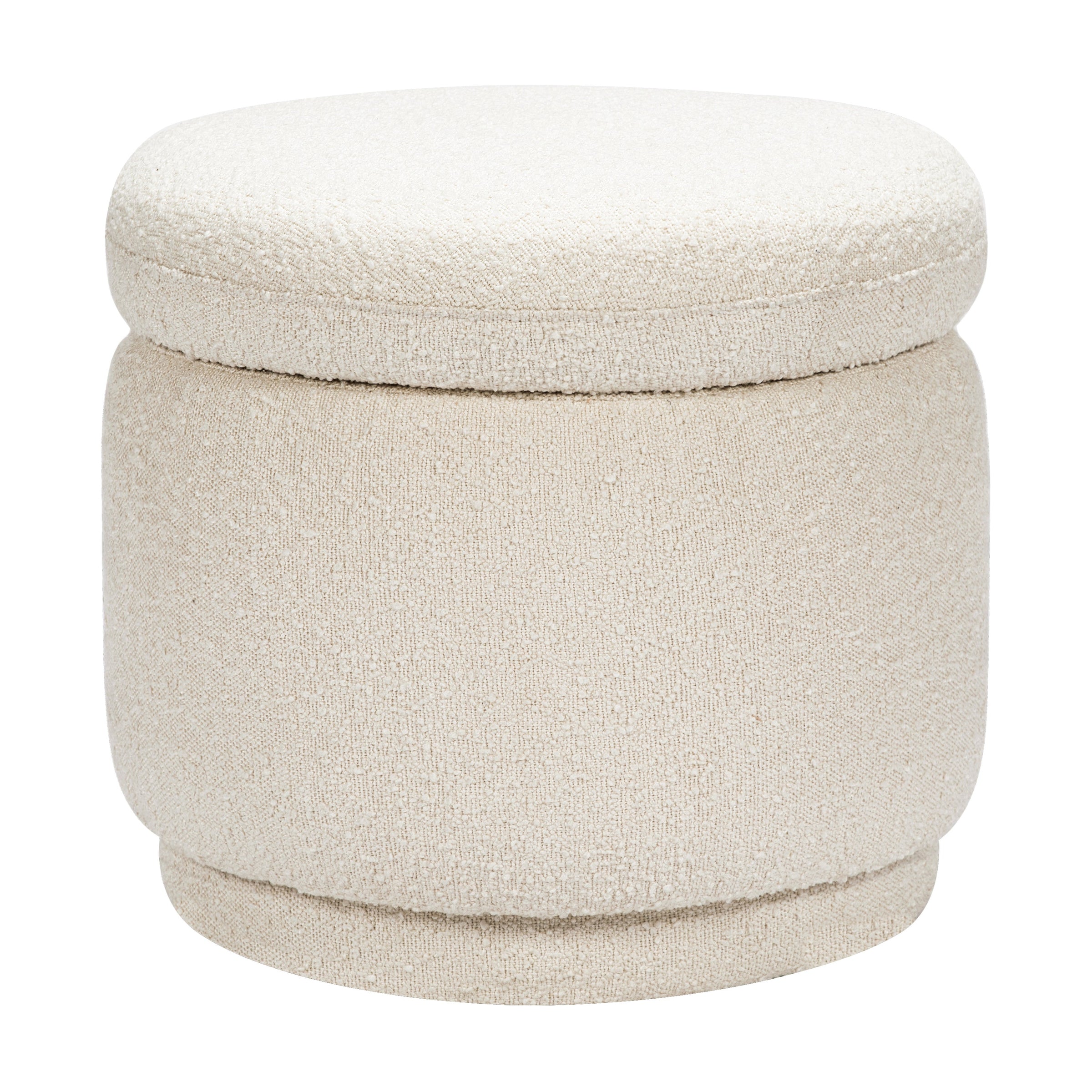 M22985WB,Enoki Storage Ottoman in Ivory Boucle