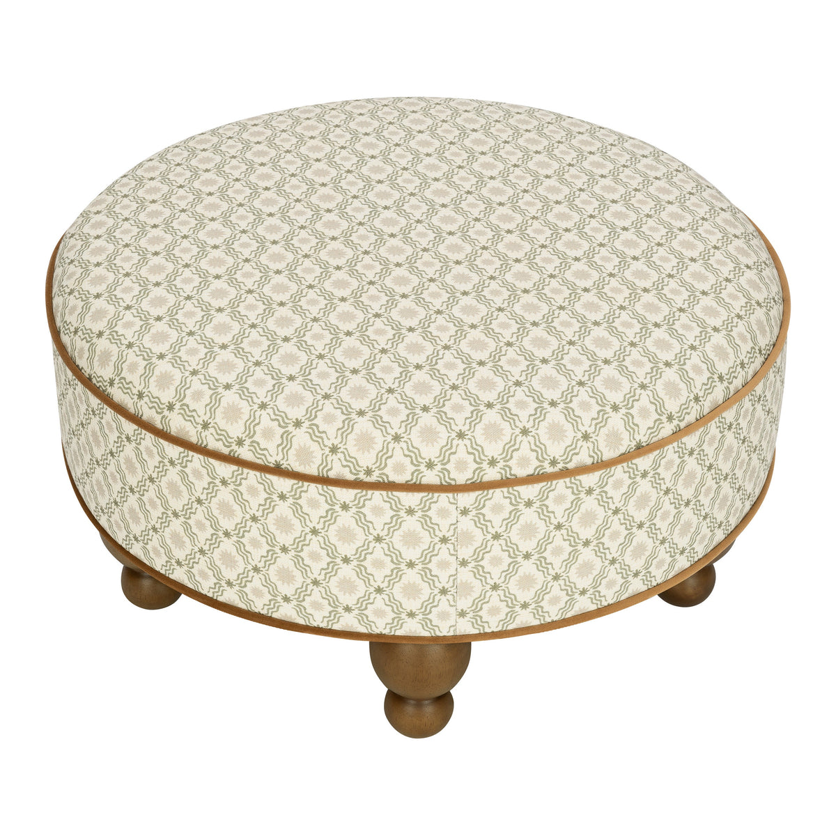 M33385OSRCTF,Nate Berkus x Babyletto Astre Ottoman in Perf Olive Star Eco-Crossweave w/Toffee feet