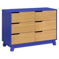 M4216CBTHY,Hudson 6-Drawer Double Dresser  Assembled in Cobalt and Honey