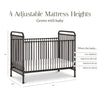 B15501UR,Abigail 3-in-1 Convertible Crib in Vintage Iron