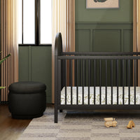 M22985BKB,Enoki Storage Ottoman in Black Boucle