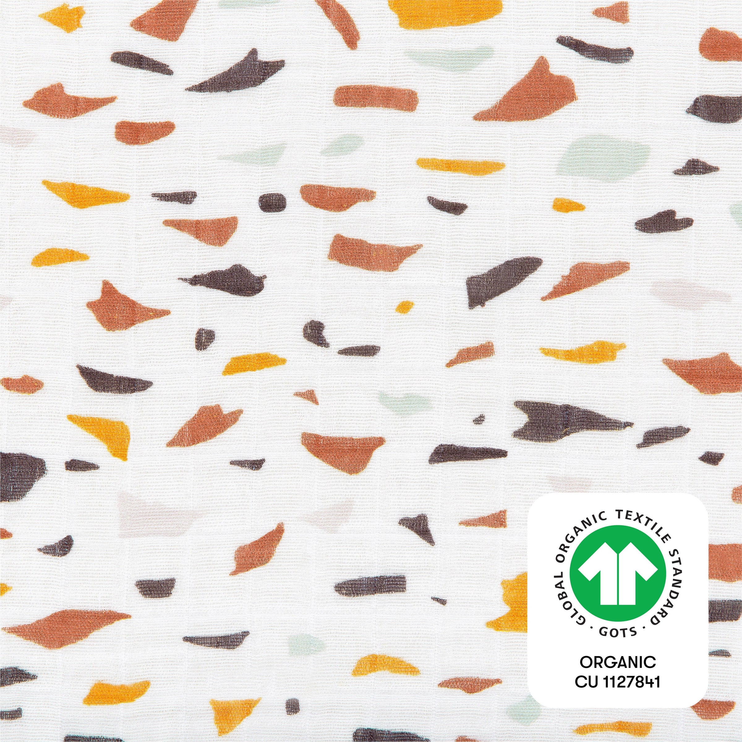 T29138,Terrazzo Muslin Swaddle in GOTS Certified Organic Cotton