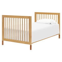 M12998HYVTL,Gelato 4-in-1 Convertible Mini Crib and Twin bed in Honey with Vegan Tan Leather Feet