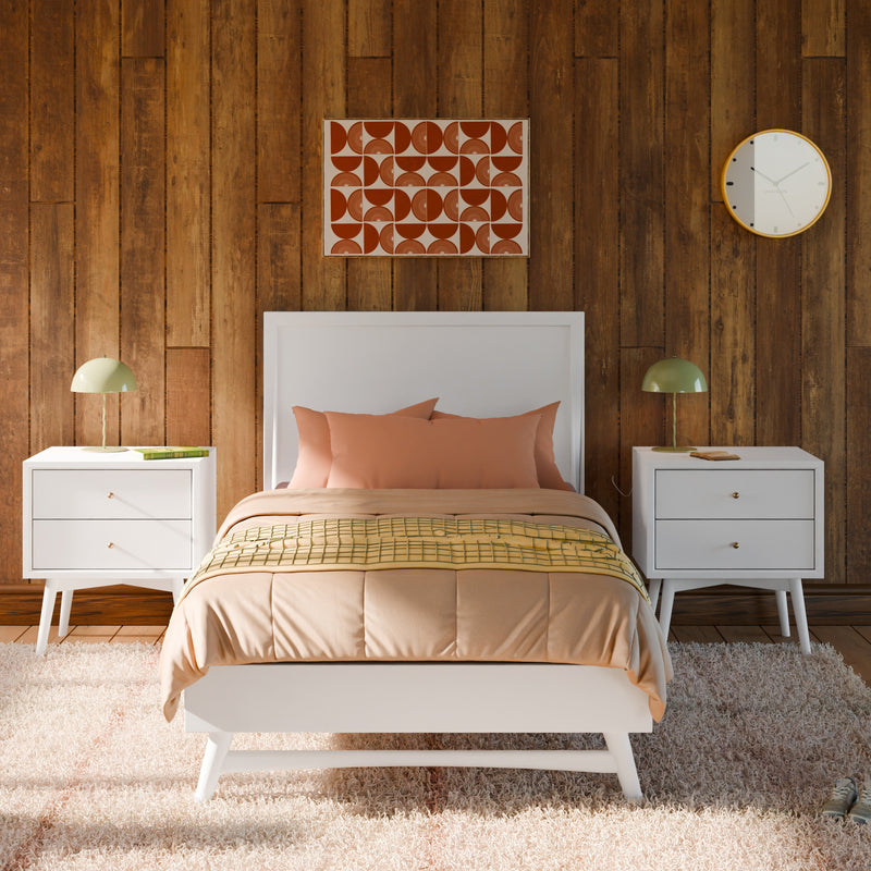 M15969W,Palma Twin Bed in White