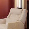 M11286AT,Kiwi Plus Power Glider Recliner w/ Power Headrest in Almond Teddy Loop