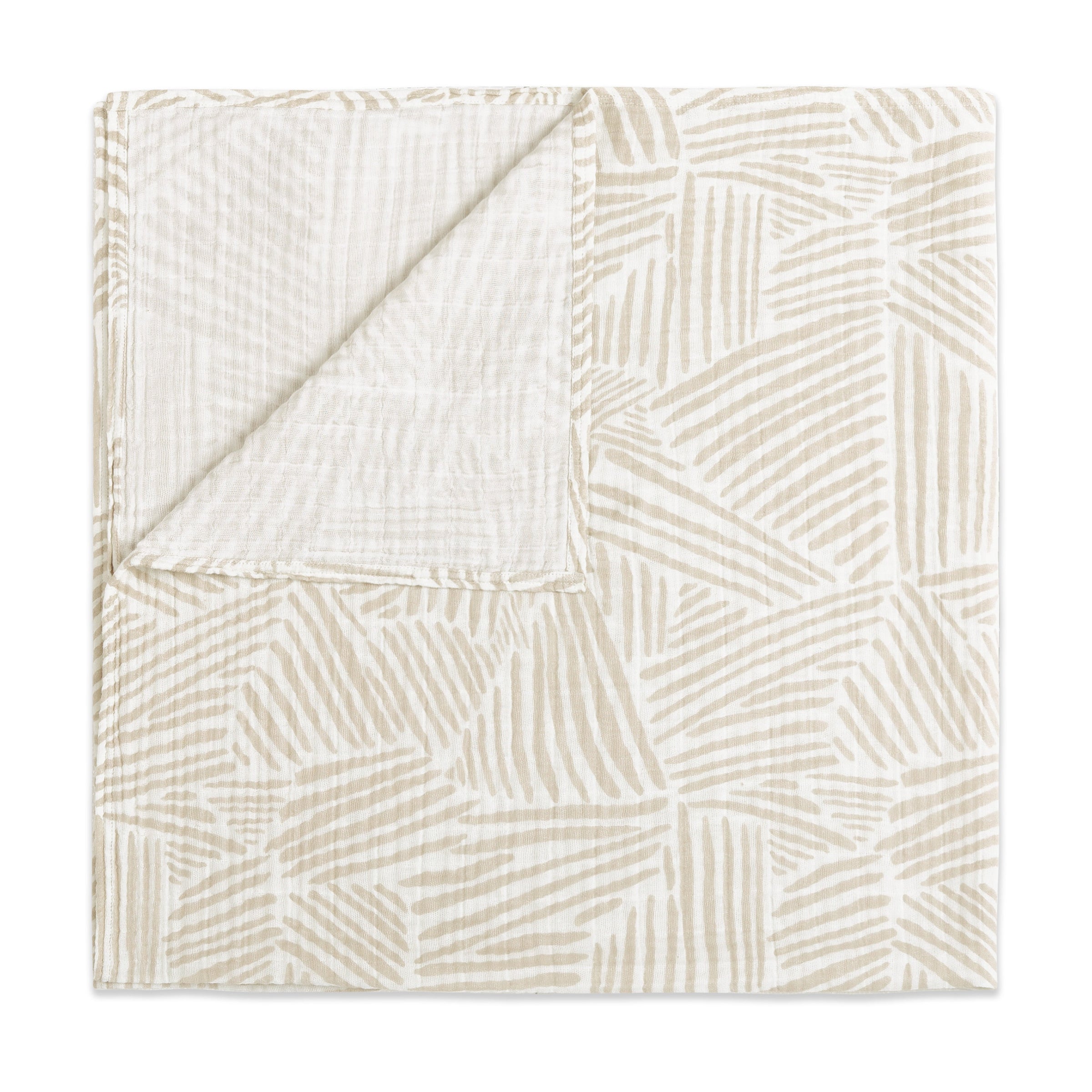 T29238,Oat Stripe Muslin Swaddle in GOTS Certified Organic Cotton