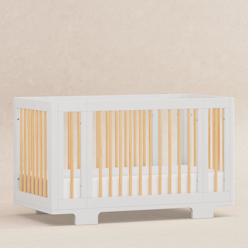 M23401WN,Yuzu 8-in-1 Convertible Crib w/All-Stages Conversion Kits in White/Natural