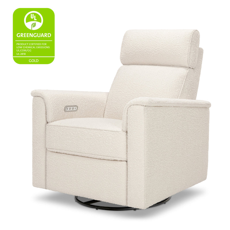 M17186PWB,Willa Plus Power Glider Recliner w/ Power Headrest in Performance Ivory Boucle