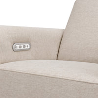M17186PBEW,Willa Plus Power Glider Recliner w/ Power Headrest in Performance Beach Eco-Weave