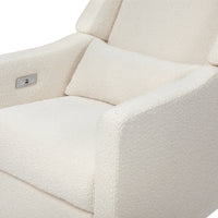 M11288WBG,Kiwi Glider Recliner w/ Electronic Control and USB in Ivory Boucle w/Gold Base